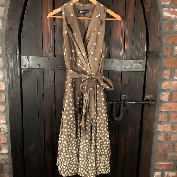 Jones of NY polka dot collar sleeveless dress 6 - Picture 2 of 6